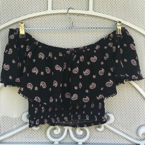 Off the shoulder crop top